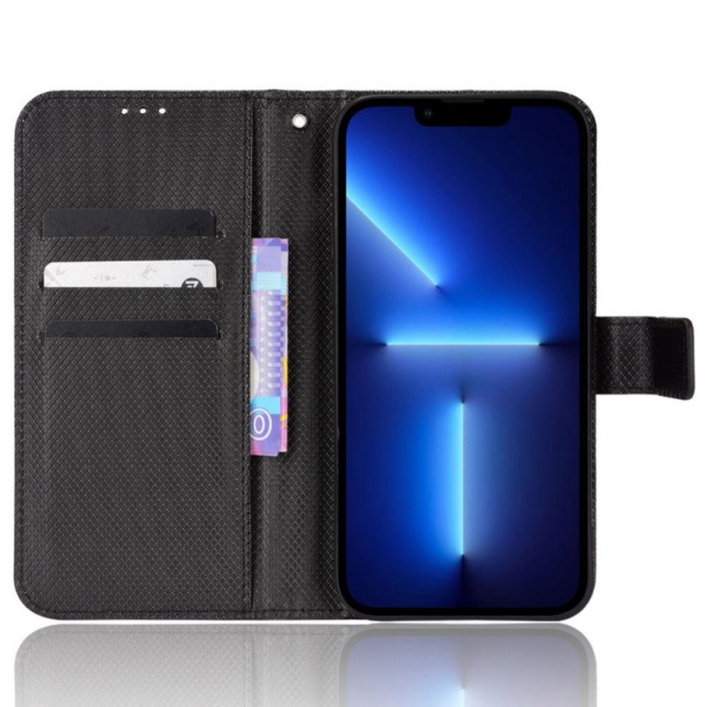 Folio-hoesje voor iPhone 14 Met Ketting Synthetische Lederen Band