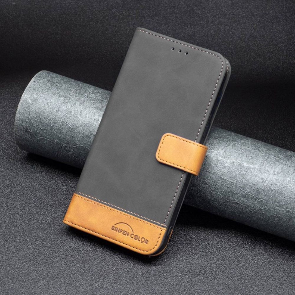 Folio-hoesje voor iPhone 14 Tweekleurige Binfen Kleur