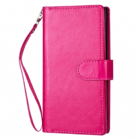 Hoesje Folio-hoesje voor iPhone 14 Afneembare 9-kaarthouder