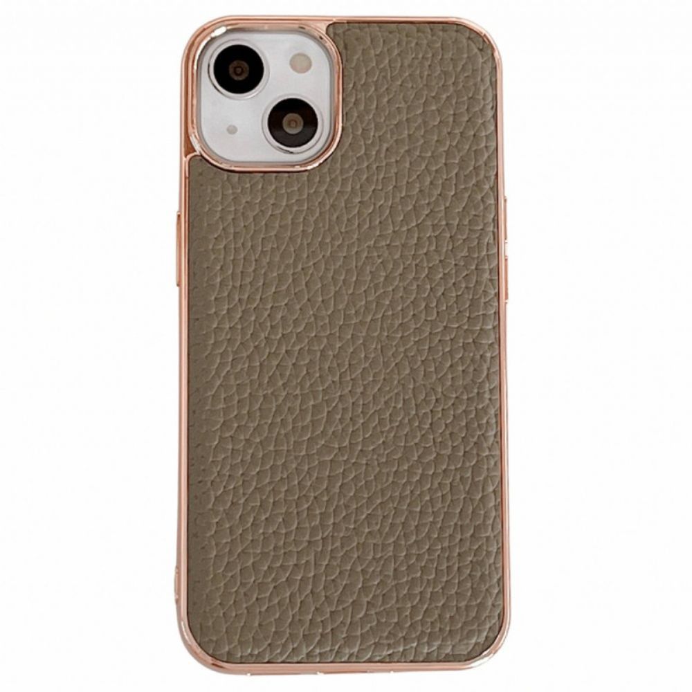 Hoesje voor iPhone 14 Stars Serie Echt Leer