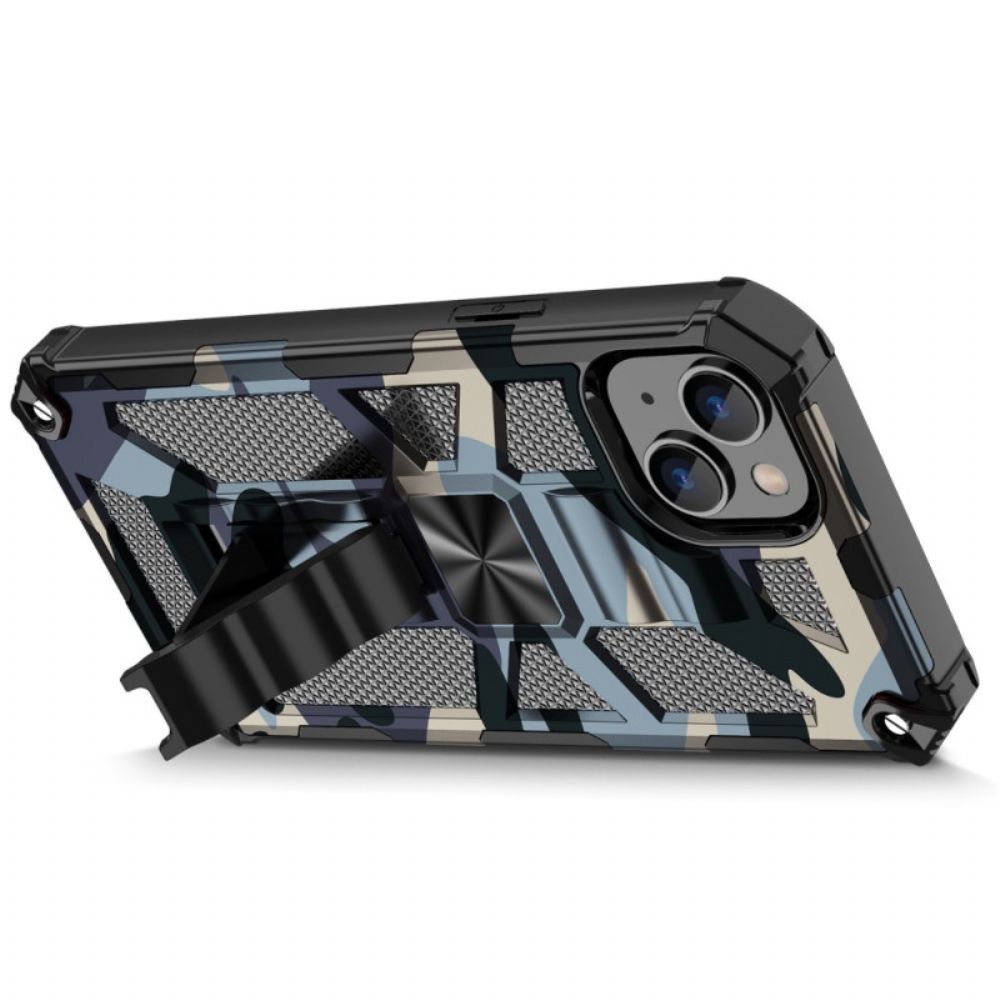 Hoesje voor iPhone 14 Verwijderbare Ondersteuning Camouflage