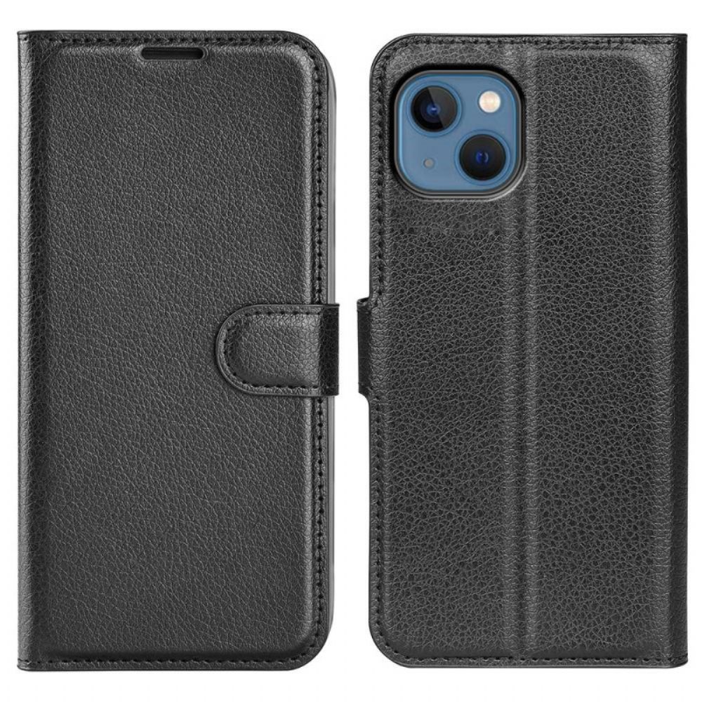 Leren Hoesje voor iPhone 14 Klassiek