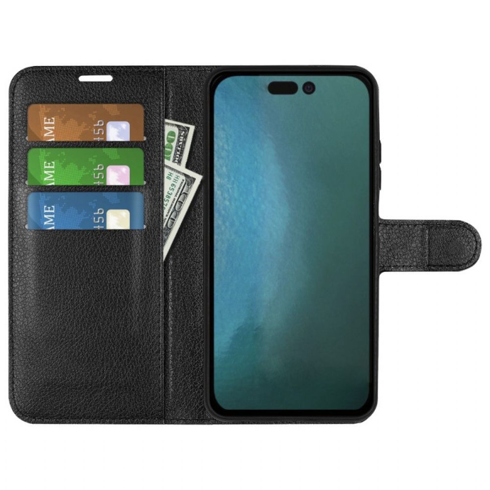 Leren Hoesje voor iPhone 14 Klassiek