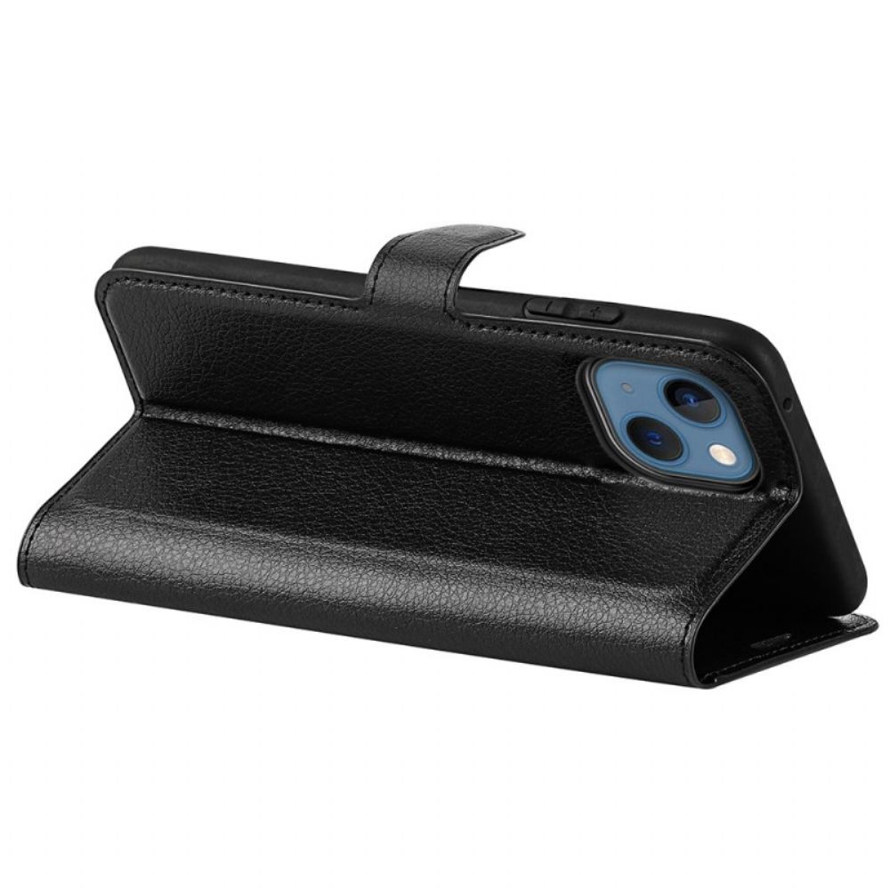 Leren Hoesje voor iPhone 14 Klassiek