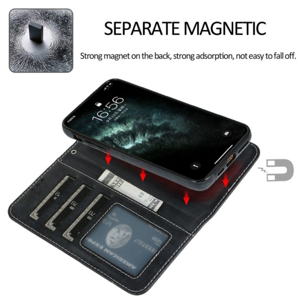 Telefoonhoesje Leren Hoesje voor iPhone 14 Afneembaar