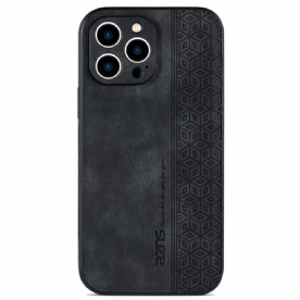 Telefoonhoesje voor iPhone 14 Azns Ledereffect
