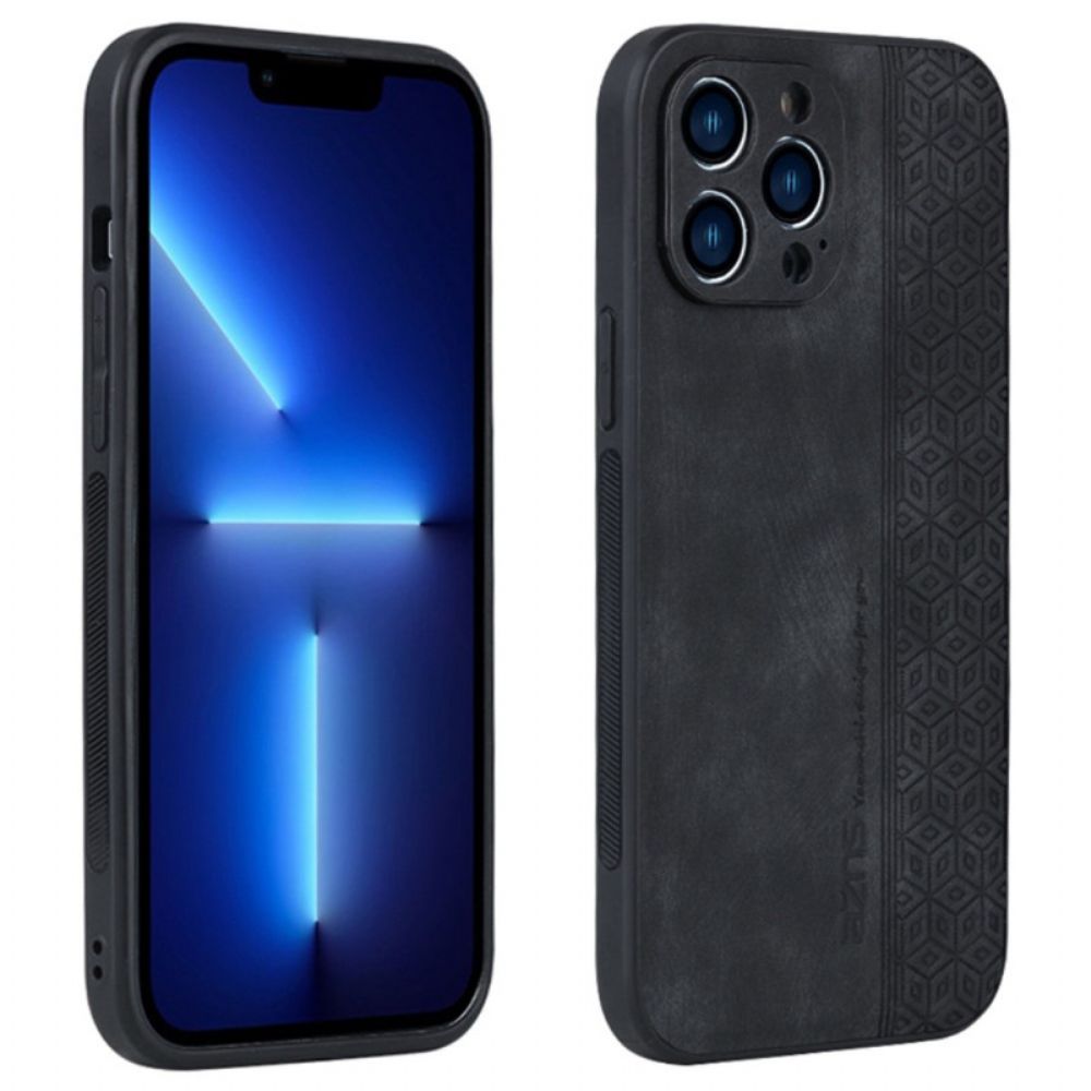 Telefoonhoesje voor iPhone 14 Azns Ledereffect