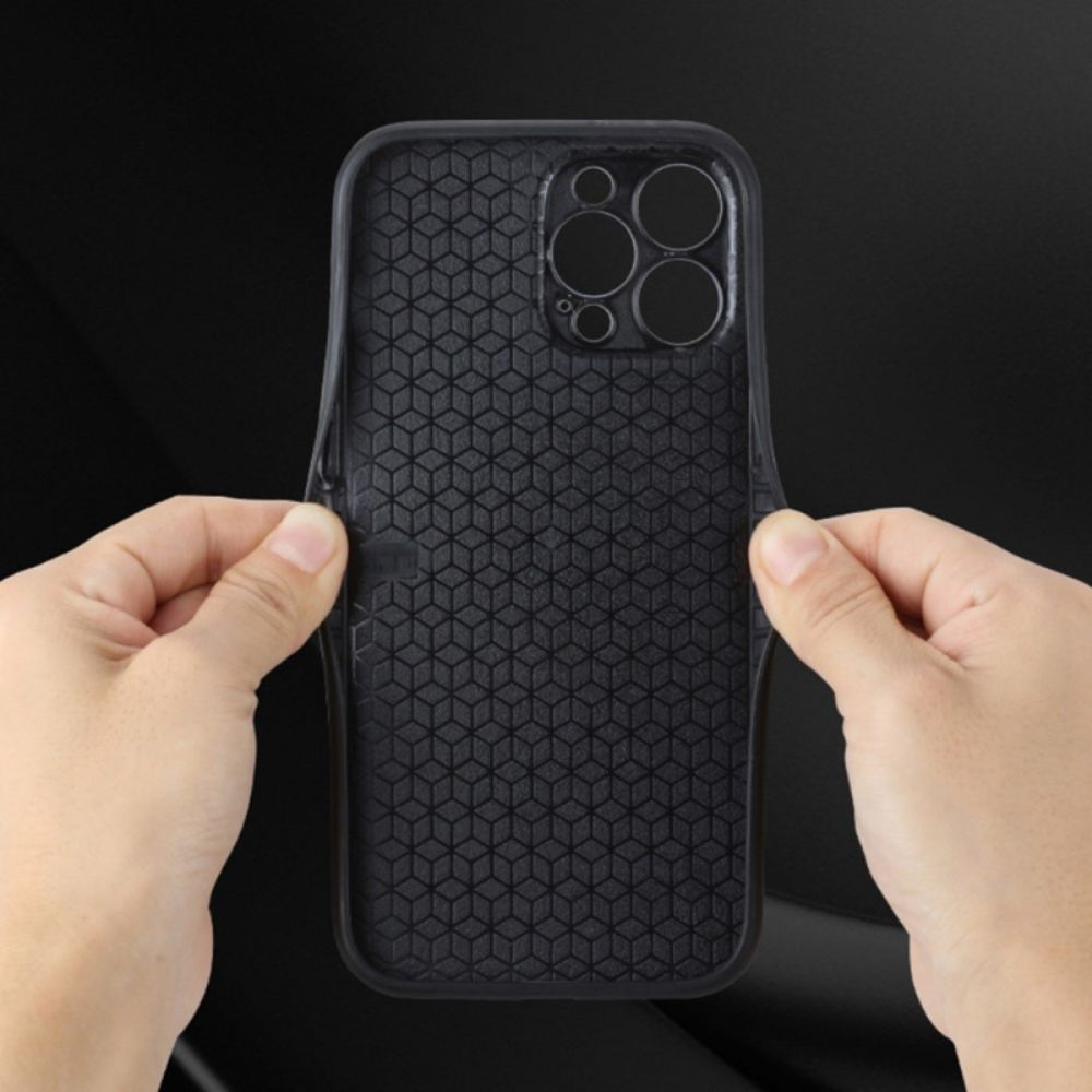 Telefoonhoesje voor iPhone 14 Azns Ledereffect