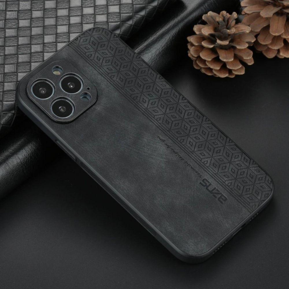 Telefoonhoesje voor iPhone 14 Azns Ledereffect
