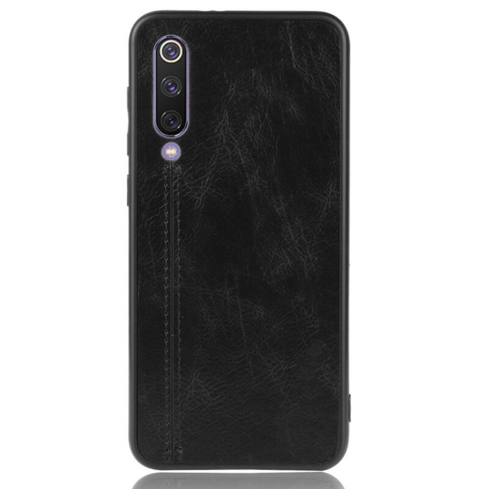 Hoesje voor Xiaomi Mi 9 SE Naad Leereffect