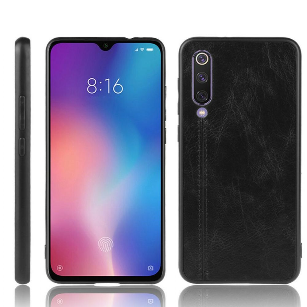 Hoesje voor Xiaomi Mi 9 SE Naad Leereffect
