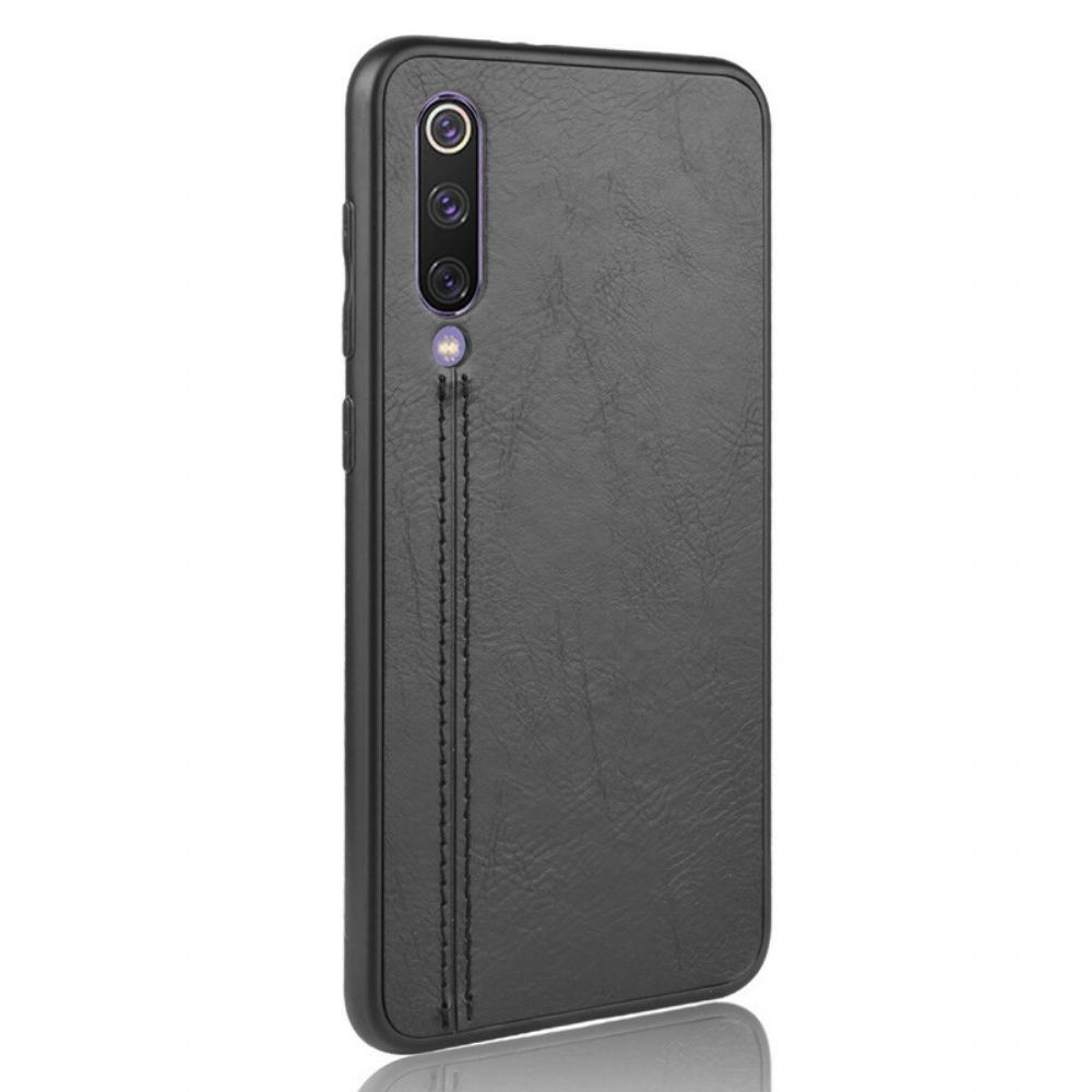 Hoesje voor Xiaomi Mi 9 SE Naad Leereffect