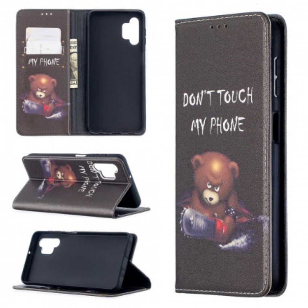 Bescherming Hoesje voor Samsung Galaxy A32 5G Folio-hoesje Gevaarlijke Beer