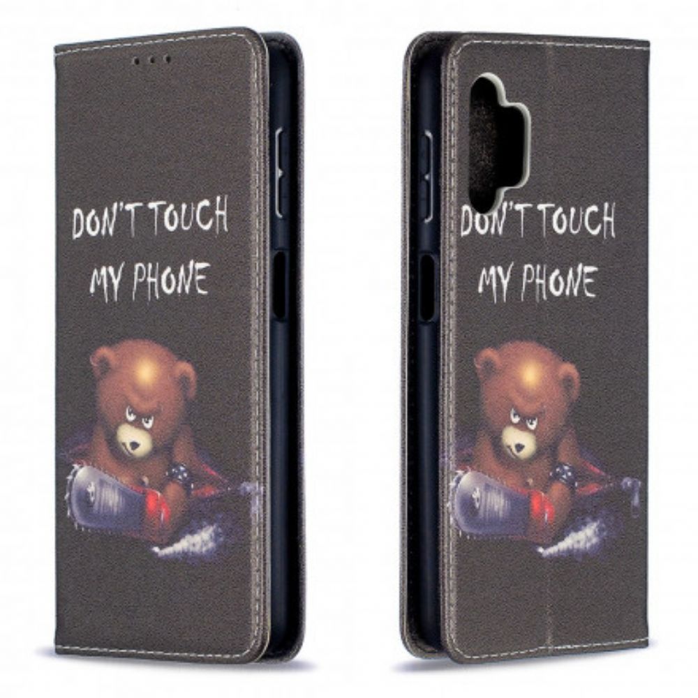 Bescherming Hoesje voor Samsung Galaxy A32 5G Folio-hoesje Gevaarlijke Beer