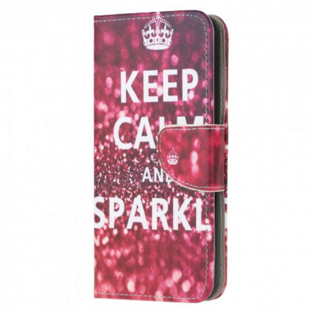 Flip Case voor Samsung Galaxy A32 5G Blijf Kalm En Schitter