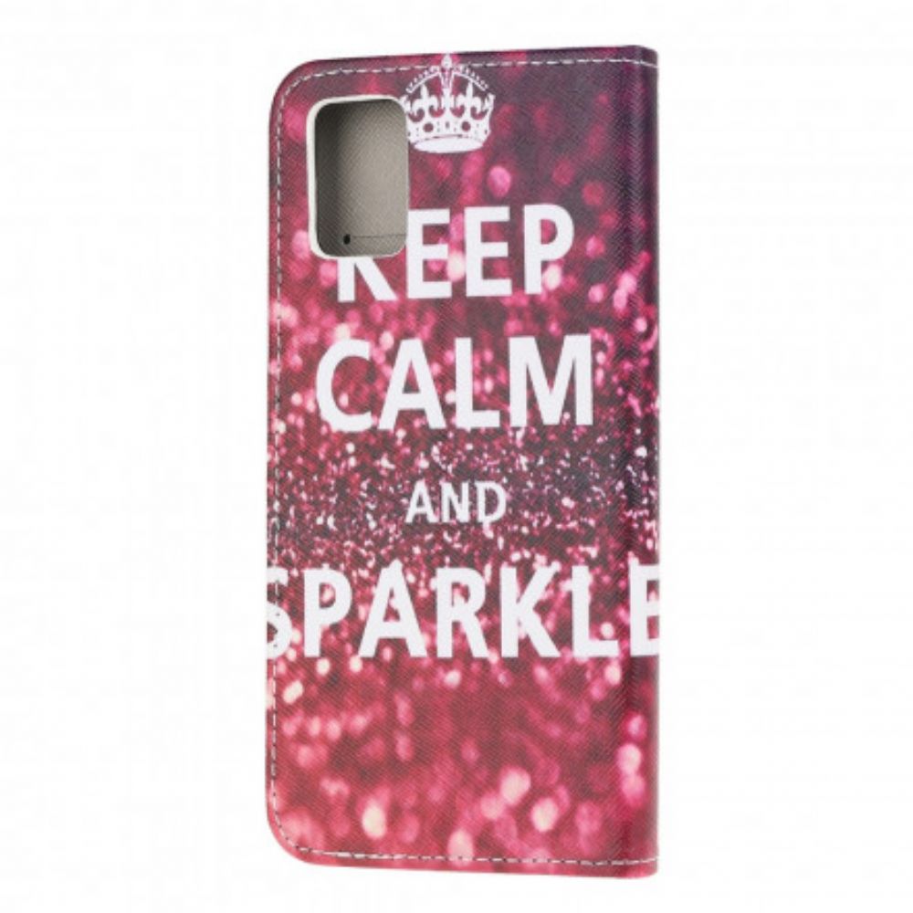 Flip Case voor Samsung Galaxy A32 5G Blijf Kalm En Schitter