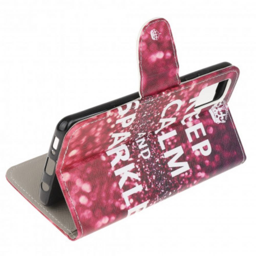Flip Case voor Samsung Galaxy A32 5G Blijf Kalm En Schitter