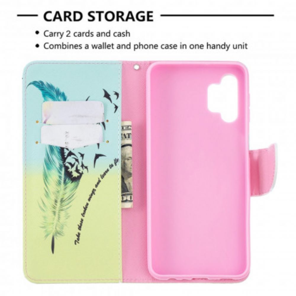 Flip Case voor Samsung Galaxy A32 5G Leren Vliegen