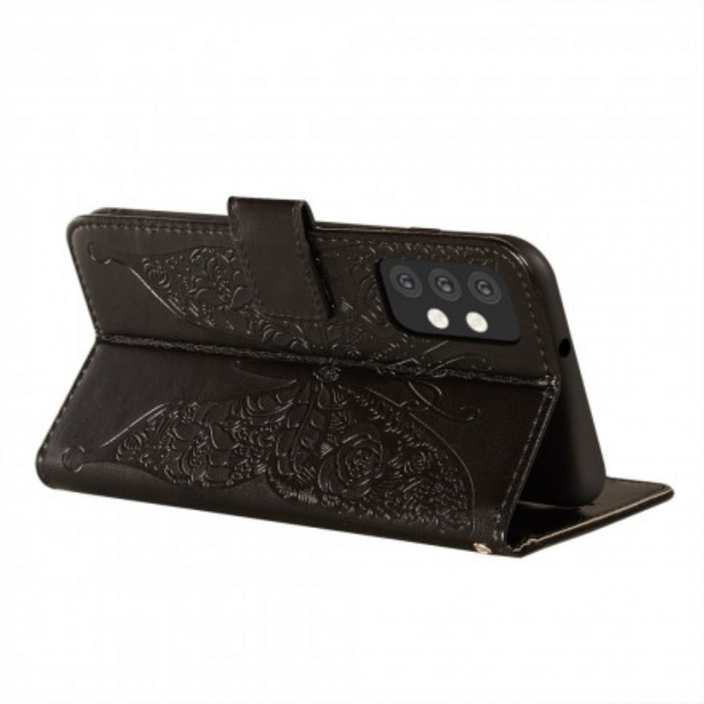 Folio-hoesje voor Samsung Galaxy A32 5G Bloempatroon Vlinders