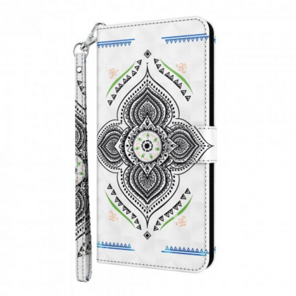 Folio-hoesje voor Samsung Galaxy A32 5G Mandala-lichtspots Met Lanyard