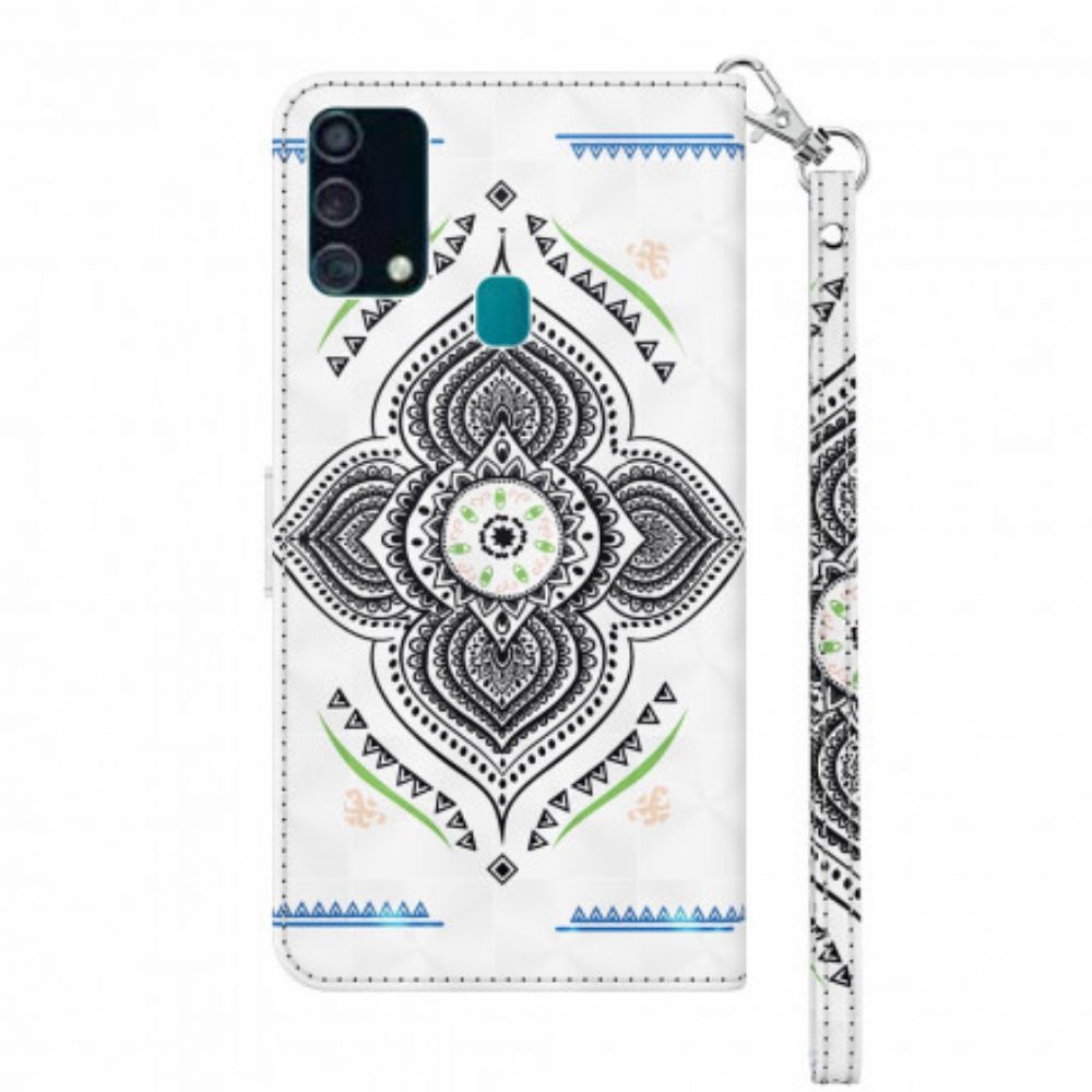 Folio-hoesje voor Samsung Galaxy A32 5G Mandala-lichtspots Met Lanyard