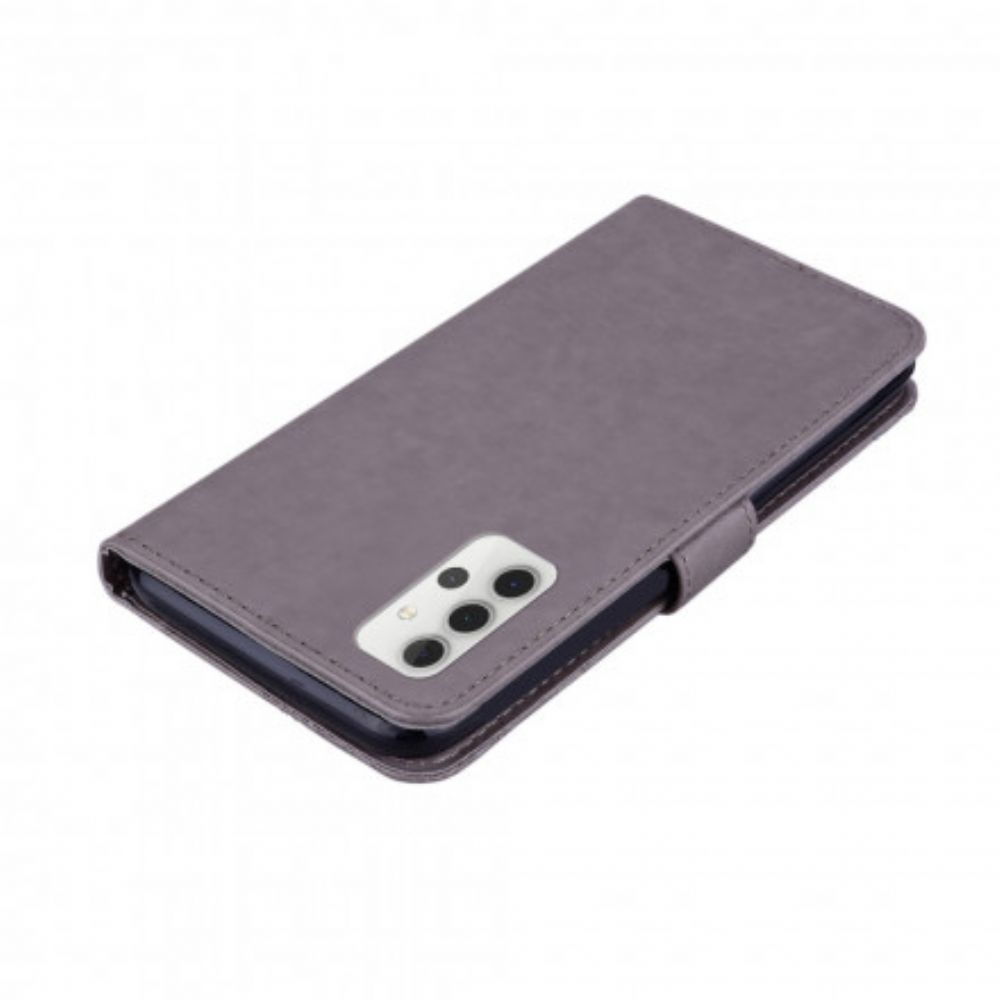 Folio-hoesje voor Samsung Galaxy A32 5G Uil Mandala En Lanyard