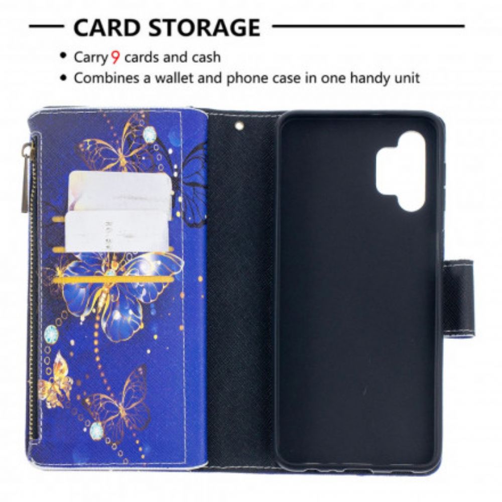 Folio-hoesje voor Samsung Galaxy A32 5G Vlinderszak Met Rits