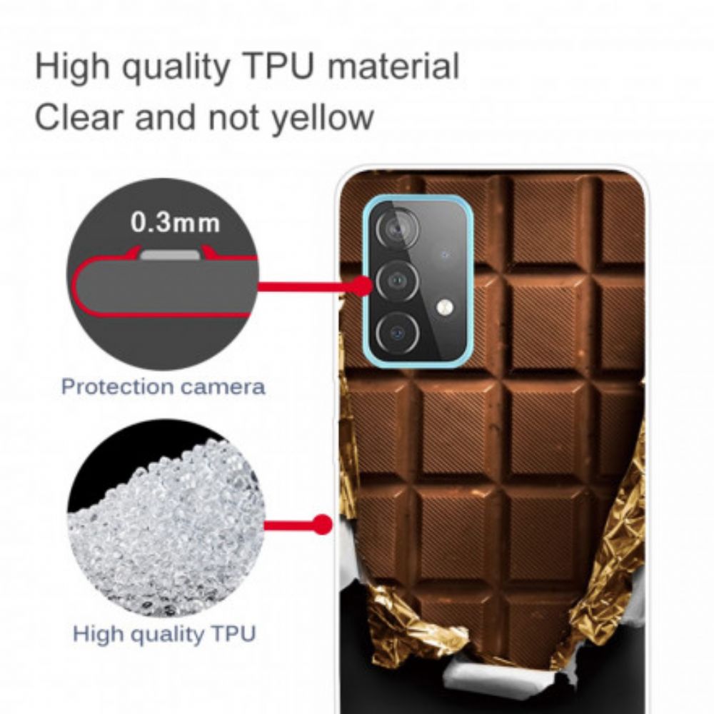 Hoesje voor Samsung Galaxy A32 5G Chocolade Flexibel