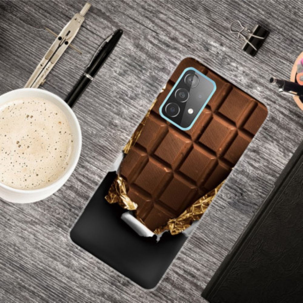 Hoesje voor Samsung Galaxy A32 5G Chocolade Flexibel
