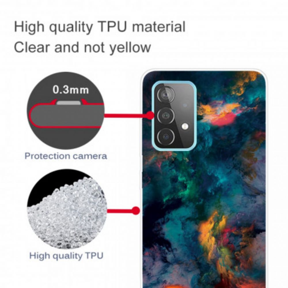Hoesje voor Samsung Galaxy A32 5G Kleurrijke Wolken