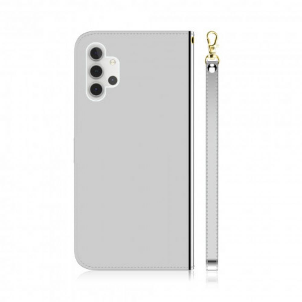 Leren Hoesje voor Samsung Galaxy A32 5G Spiegel Van Kunstleer