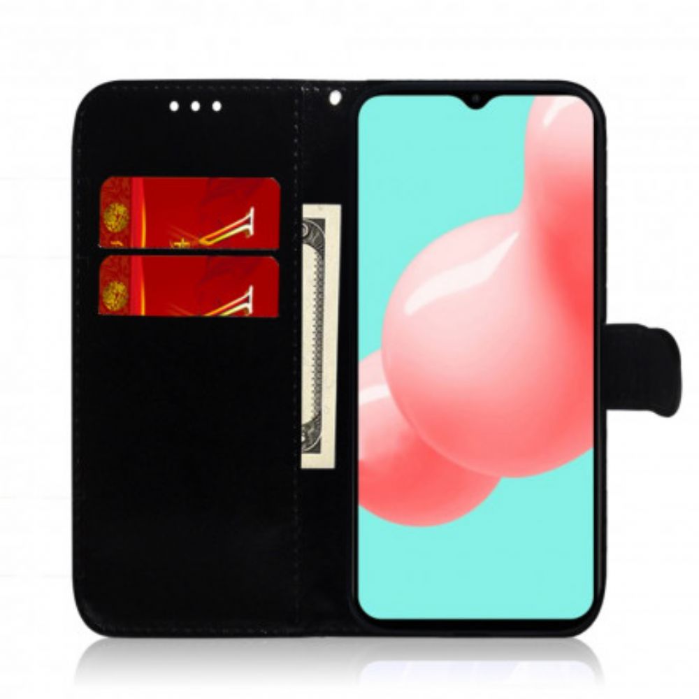 Leren Hoesje voor Samsung Galaxy A32 5G Spiegel Van Kunstleer