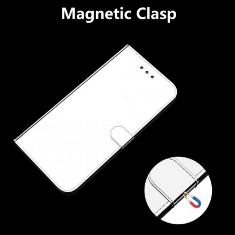 Leren Hoesje voor Samsung Galaxy A32 5G Spiegel Van Kunstleer