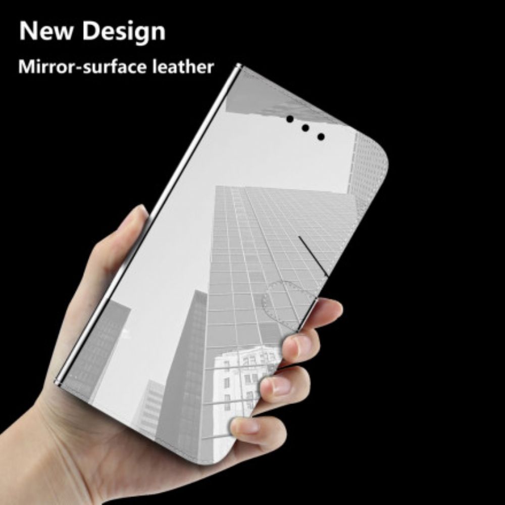 Leren Hoesje voor Samsung Galaxy A32 5G Spiegel Van Kunstleer