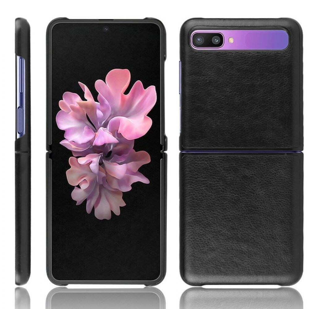 Hoesje voor Samsung Galaxy Z Flip Folio-hoesje Lychee Van Kunstleer