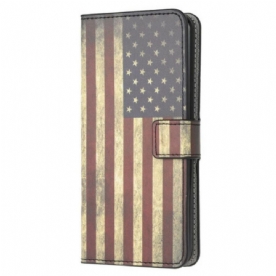 Flip Case voor Samsung Galaxy M12 / A12 Amerikaanse Vlag