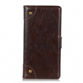 Flip Case voor Samsung Galaxy M12 / A12 Antiek Nappaleereffect