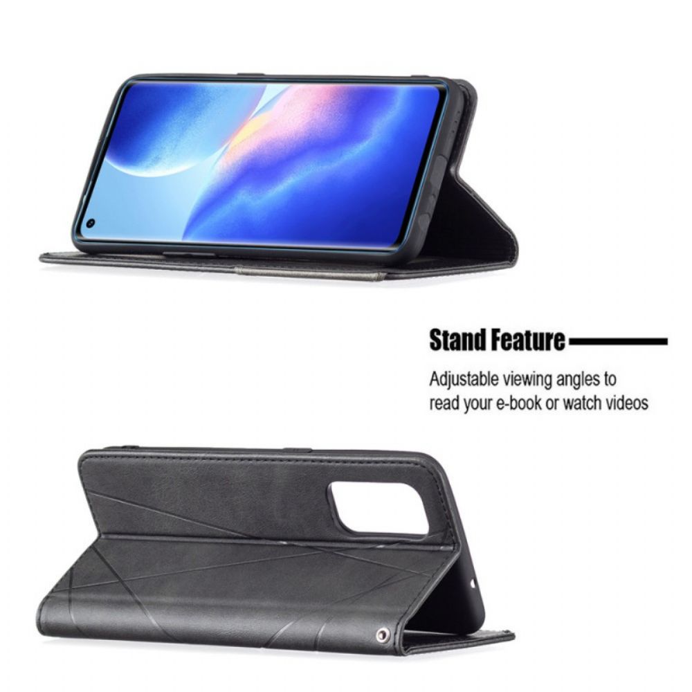 Bescherming Hoesje voor Oppo Find X3 Lite Folio-hoesje Artiestenstijl