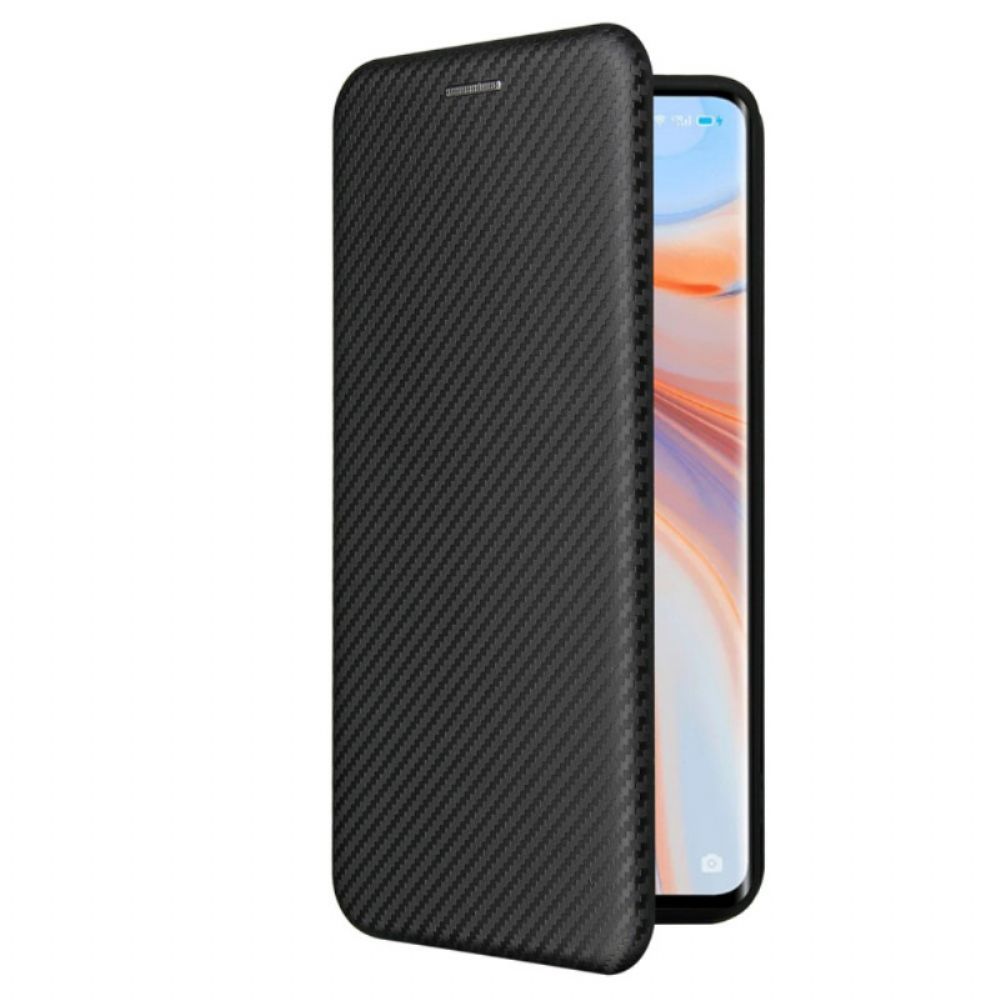 Bescherming Hoesje voor Oppo Find X3 Lite Folio-hoesje Gekleurde Carbon Silicone
