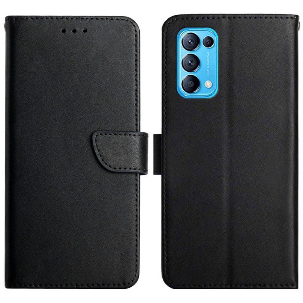 Leren Hoesje voor Oppo Find X3 Lite Echt Nappaleer