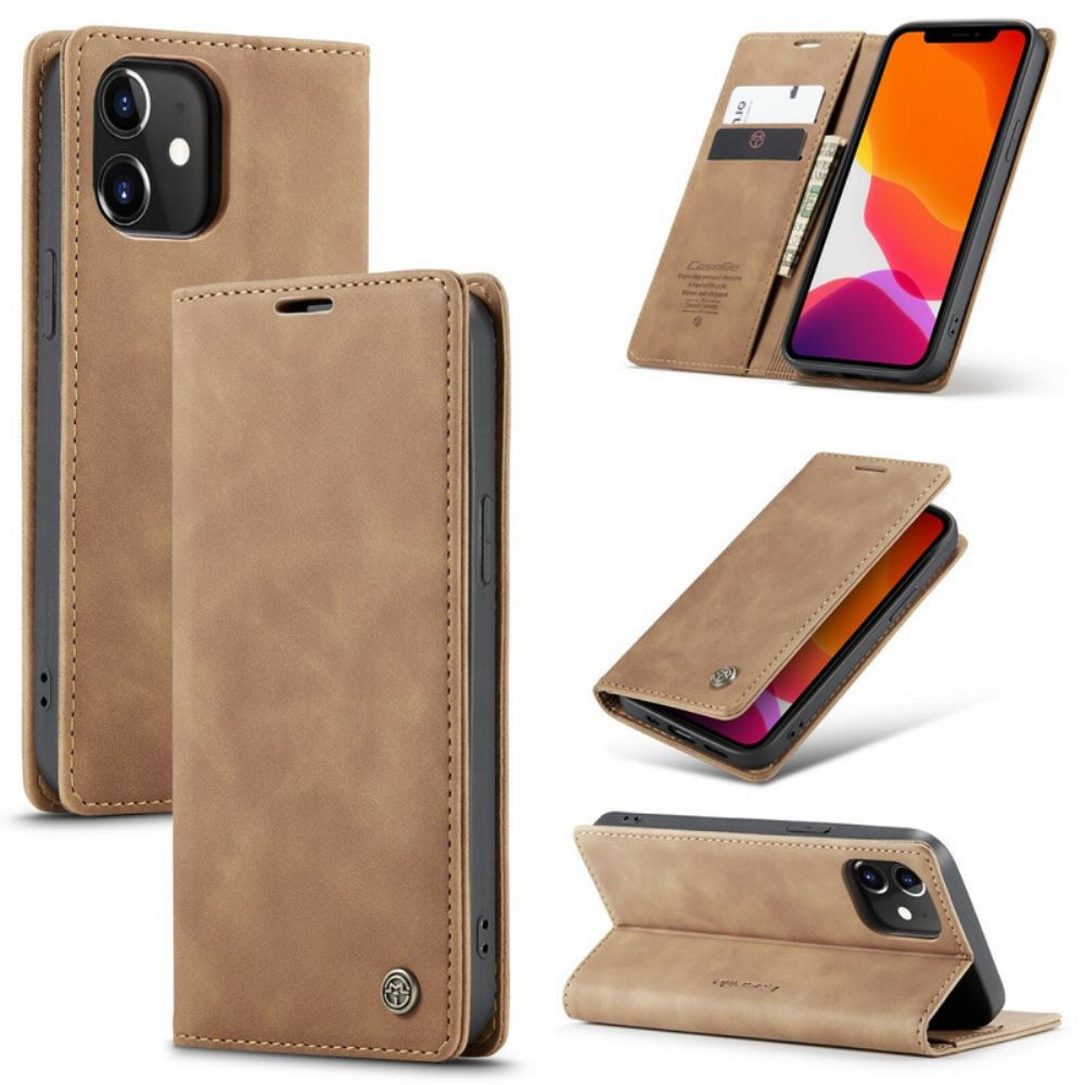 Bescherming Hoesje voor iPhone 12 / 12 Pro Folio-hoesje Caseme Kunstleer
