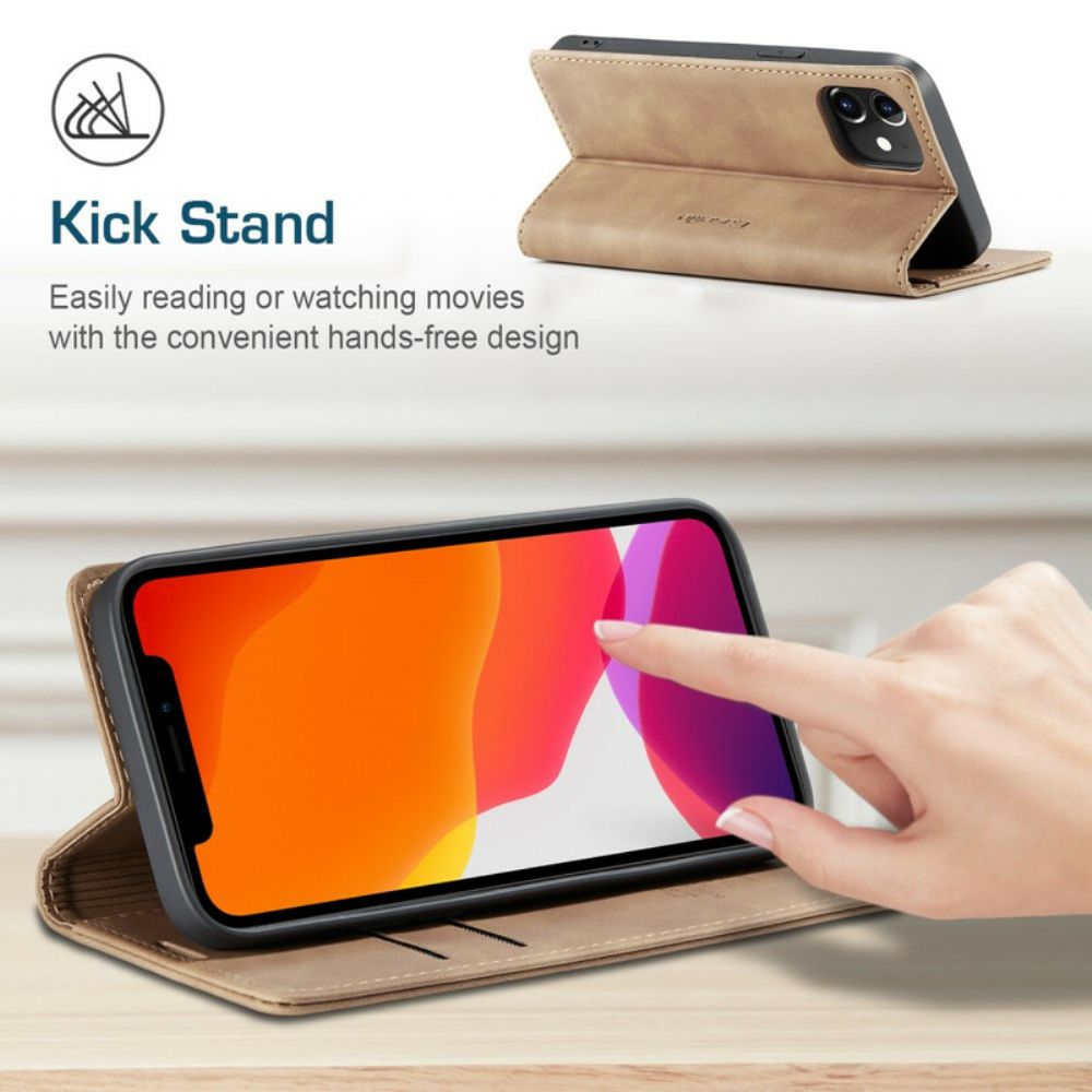 Bescherming Hoesje voor iPhone 12 / 12 Pro Folio-hoesje Caseme Kunstleer