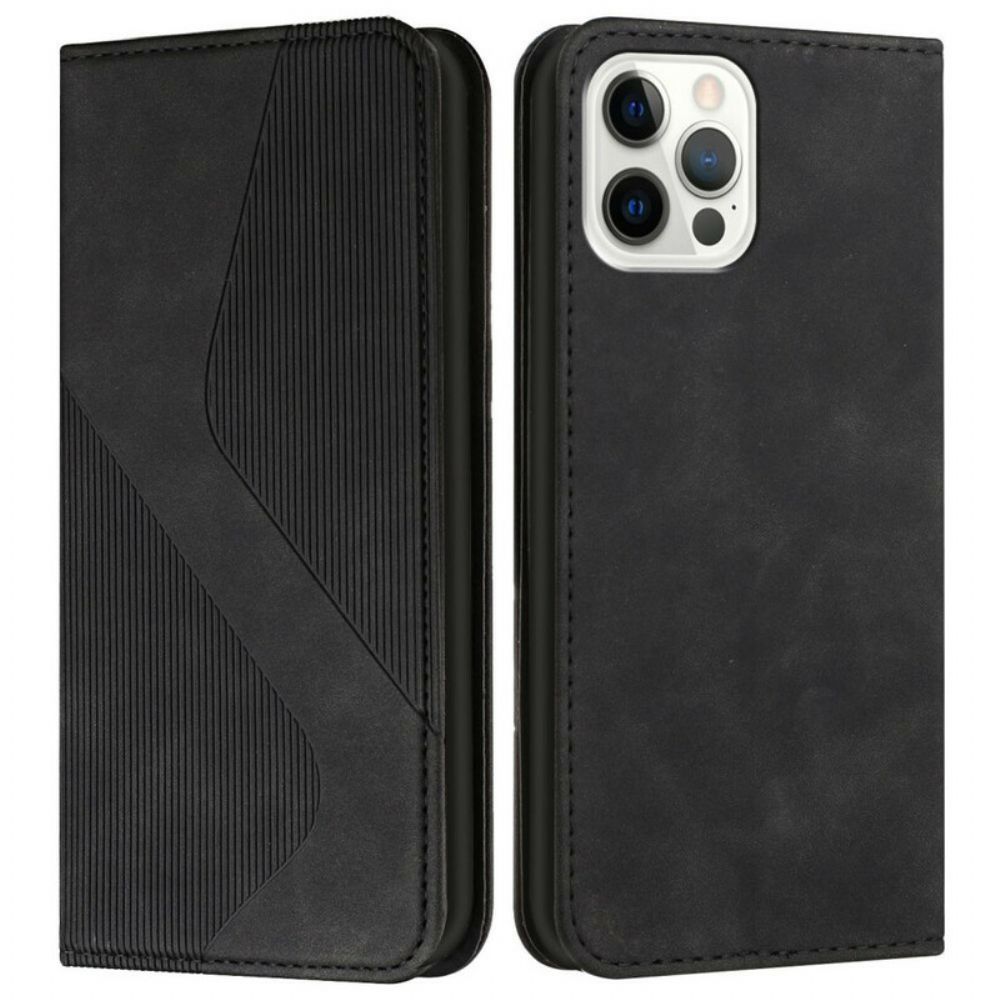 Bescherming Hoesje voor iPhone 12 / 12 Pro Folio-hoesje S-design Lederen Stijl