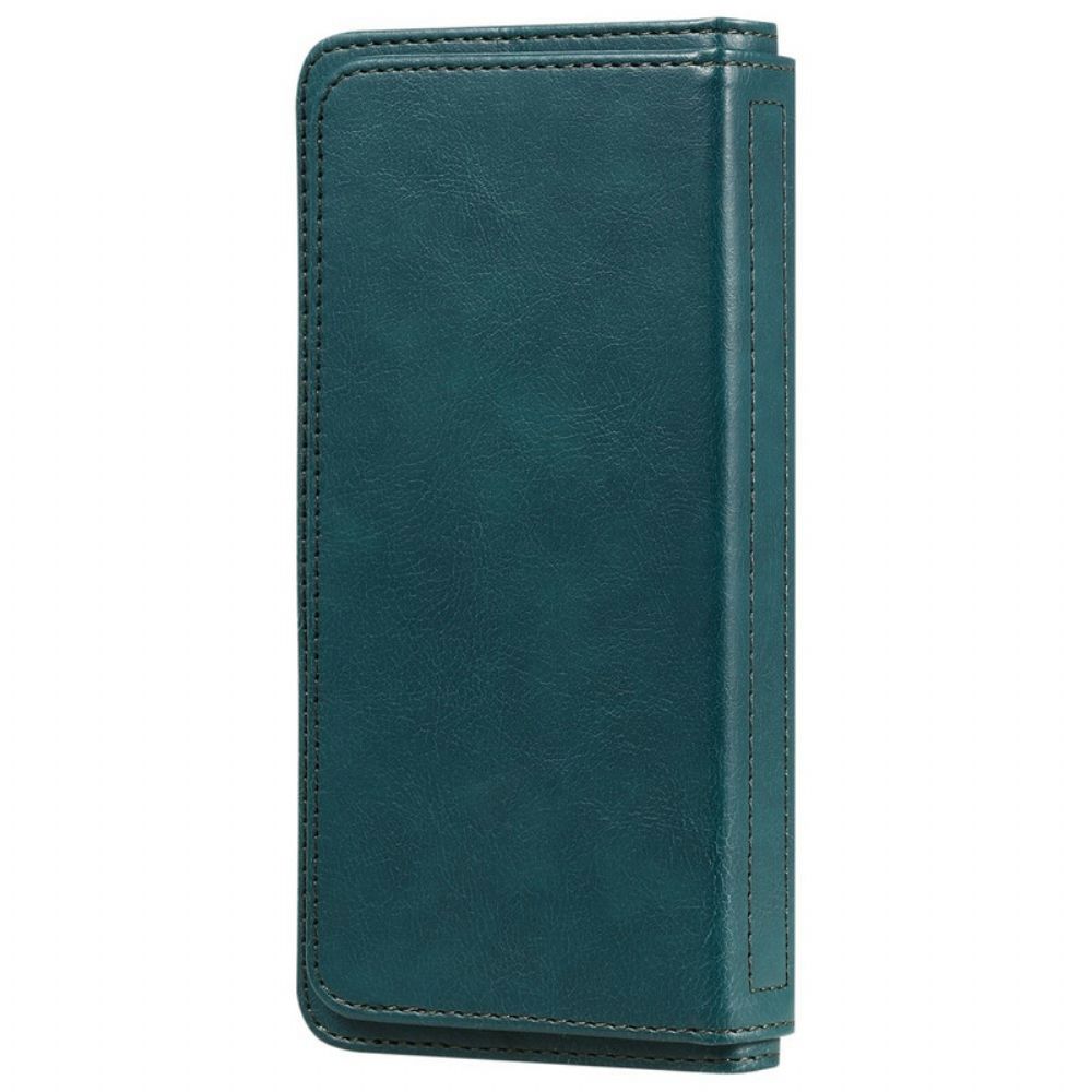 Folio-hoesje voor iPhone 12 / 12 Pro Multifunctionele Kaarthouder Voor 10 Kaarten
