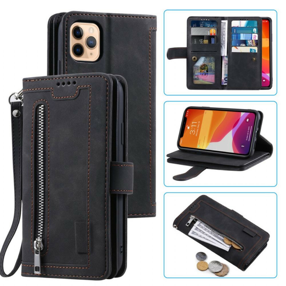 Folio-hoesje voor iPhone 12 / 12 Pro Puntentas 9 Kaarthouder