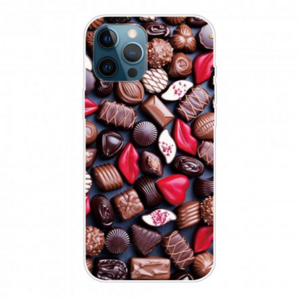 Hoesje voor iPhone 12 / 12 Pro Chocolade Flexibel