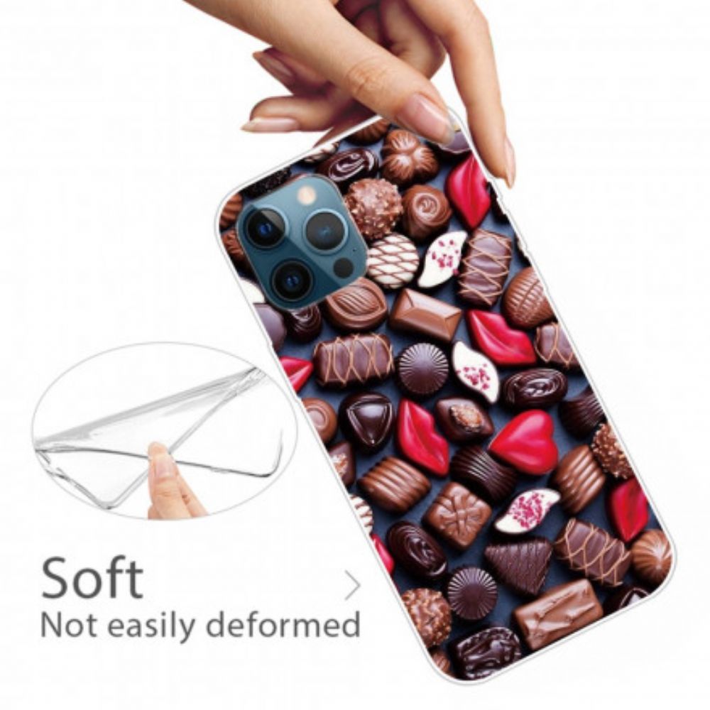 Hoesje voor iPhone 12 / 12 Pro Chocolade Flexibel