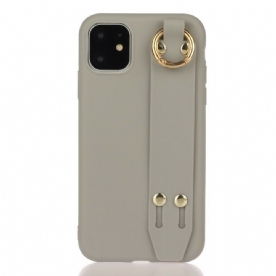 Hoesje voor iPhone 12 / 12 Pro Siliconen Met Steunriem