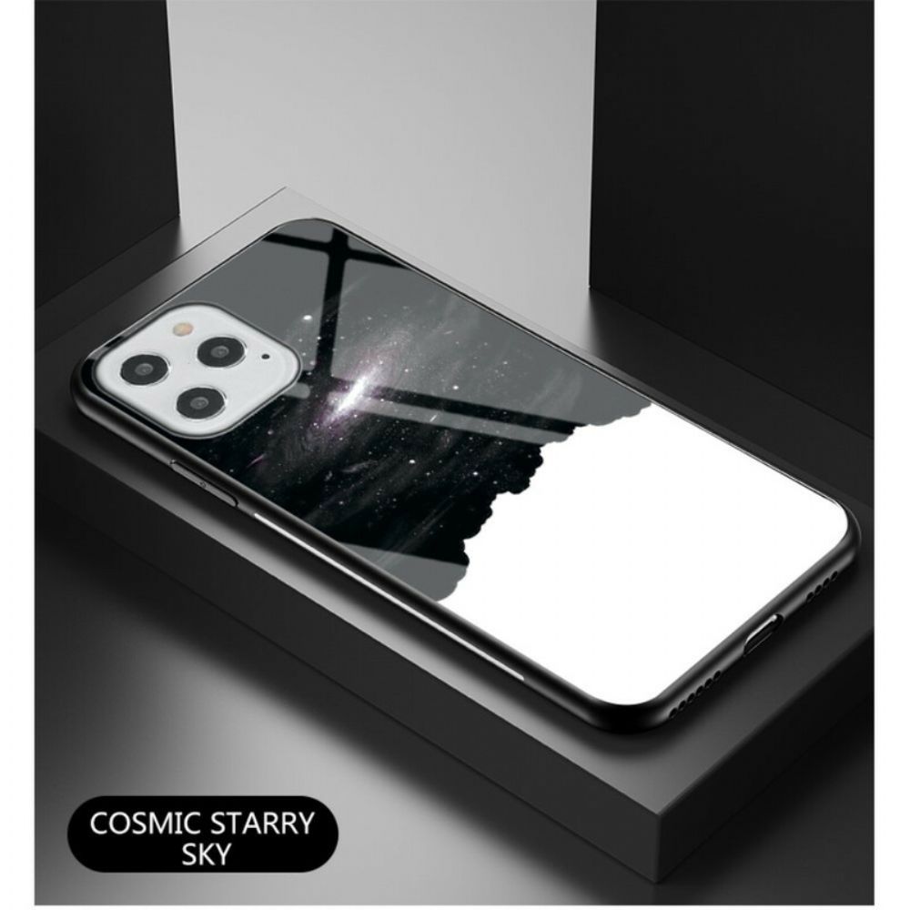 Hoesje voor iPhone 12 / 12 Pro Sterrenhemel Gehard Glas