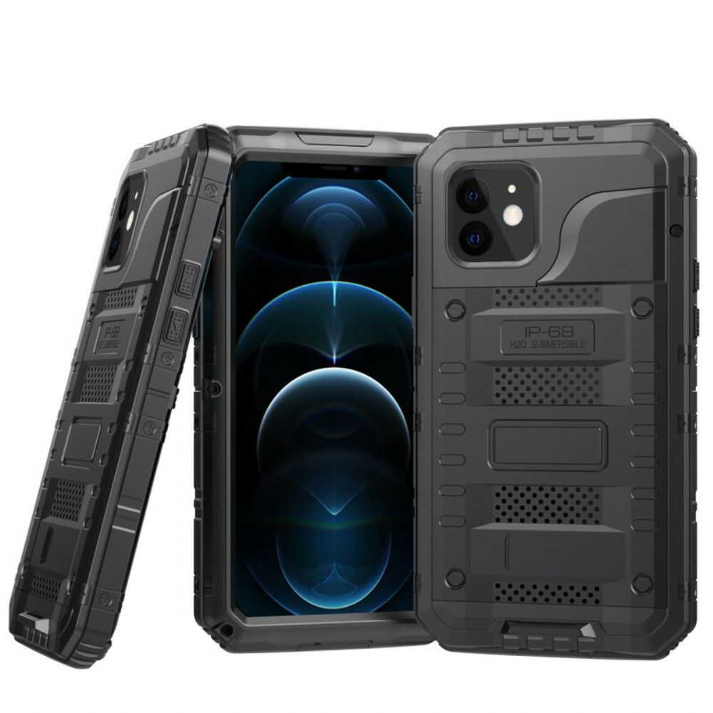 Hoesje voor iPhone 12 / 12 Pro Waterdicht Superbestendig Metaal